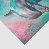 水彩フローラドルフィンデカップージ紙 薄葉紙 (詳細)