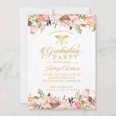 水彩フローラナース大学院写真卒業 招待状 (正面)