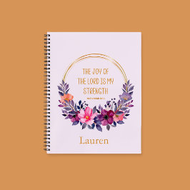 水彩フローラネ。8:10主の喜び ノートブック