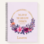 水彩フローラネ。8:10主の喜び ノートブック (正面)