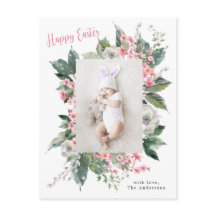 水彩フローラハッピーイースター写真