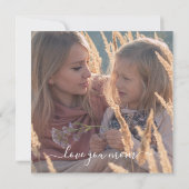 水彩フローラハッピーマザーズデイの写真カード (裏面)