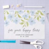 水彩フローラハッピー結婚ティーズ 薄葉紙 (クラフト)