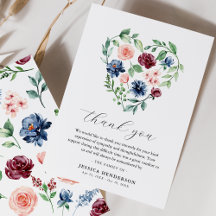 水彩フローラハート悔やみや弔慰葬儀記念