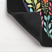 水彩フローラハート マウスパッド (コーナー)