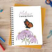 水彩フローラバタフライカスタム ノートブック
