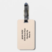 水彩フローラバタフライガーデングリッター ラゲッジタグ (裏面縦)