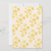水彩フローラバターイエロー春の結婚式 招待状 (裏面)