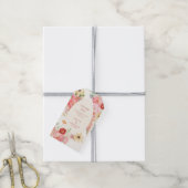 水彩フローラバタークリ結婚ームサンキュー ギフトタグ (より糸付き)