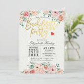 水彩フローラバチェロレッテ招待状 招待状 (スタンド正面)