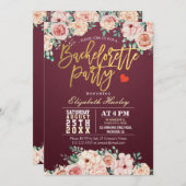 水彩フローラバチェロレッテ招待状 招待状 (正面/裏面)