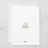 水彩フローラバニーラビットイースターブランチ シーズンカード (裏面)