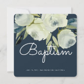 水彩フローラバプティモダンスマス招待状 招待状 (正面)