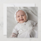 水彩フローラバプテスマ金ゴールドクロス 招待状 (裏面)