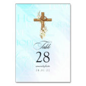 水彩フローラバプテスマ/《キリスト教》洗礼式や命名式/献身 テーブルナンバー (裏面)