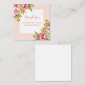 水彩フローラバラありがとう ノートカード (正面/裏面)