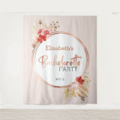 水彩フローラバラバチェロレッテ背景 タペストリー (正面)