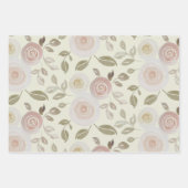 水彩フローラバラ ラッピングペーパーシート (正面3)