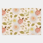水彩フローラバラ ラッピングペーパーシート (正面3)