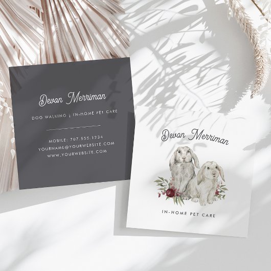 水彩フローラバンニ |ペット・ケア スクエア名刺
