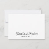 水彩フローラバーガンディ赤面ホワイトグリーナリー サンキューカード (裏面)