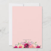 水彩フローラバースデーパーティ招待状 (裏面)