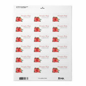 水彩フローラパインオブリージョンホリデー ラベル (フルシート)