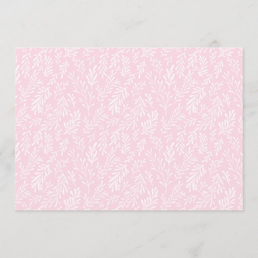 水彩フローラパーソナライズされたフォトピンクのイースター シーズンカード (裏面)