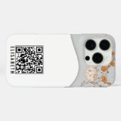 水彩フローラパーソナライズされた電話ケース：写真 Case-Mate iPhoneケース (裏面 (横))