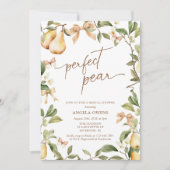 水彩フローラパーフェクトペアブライダルシャワー 招待状 (正面)