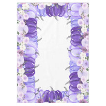 水彩フローラパープルカボチャ感謝祭