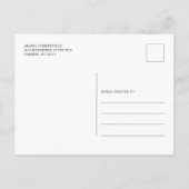 水彩フローラパープル開花結婚ズ インビテーションポストカード (裏面)