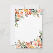 水彩フローラビュッフェ赤面ブルゴーニュ結婚ーズ 出欠カード (裏面)