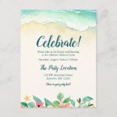 水彩フローラビーチバルミツワー披露宴 エンクロージャーカード (正面)