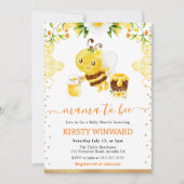 水彩フローラビーベビーシャワー 招待状 (正面)