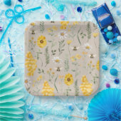 水彩フローラビー紙プレート ペーパープレート (パーティー)