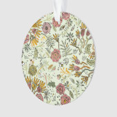 水彩フローラビー花エレガントモダン オーナメント (正面)