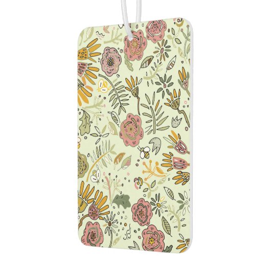 水彩フローラビー花エレガントモダン カーエアーフレッシュナー (左)