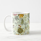 水彩フローラビー花エレガントモダン コーヒーマグカップ (左)