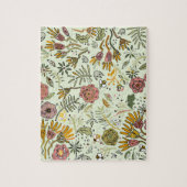 水彩フローラビー花エレガントモダン ジグソーパズル (縦)