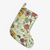 水彩フローラビー花エレガントモダン スモールクリスマスストッキング (正面 (吊り時))
