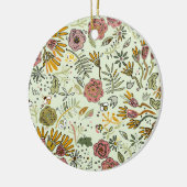 水彩フローラビー花エレガントモダン セラミックオーナメント (左)