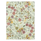 水彩フローラビー花エレガントモダン テーブルクロス (正面)