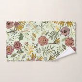 水彩フローラビー花エレガントモダン バスタオルセット (ハンドタオル)