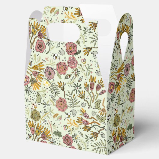 水彩フローラビー花エレガントモダン フェイバーボックス (オープン)