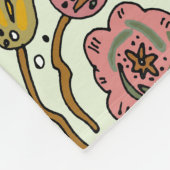 水彩フローラビー花エレガントモダン フリースブランケット (角)