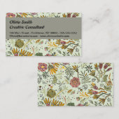 水彩フローラビー花エレガントモダン 名刺 (正面/裏面)