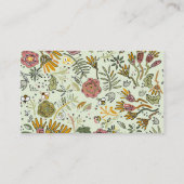 水彩フローラビー花エレガントモダン 名刺 (裏面)