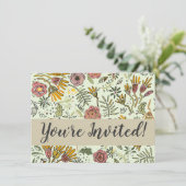 水彩フローラビー花エレガントモダン 招待状 (スタンド正面)