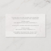 水彩フローラピンクさくらんぼブロッサム結婚ズ エンクロージャーカード (裏面)